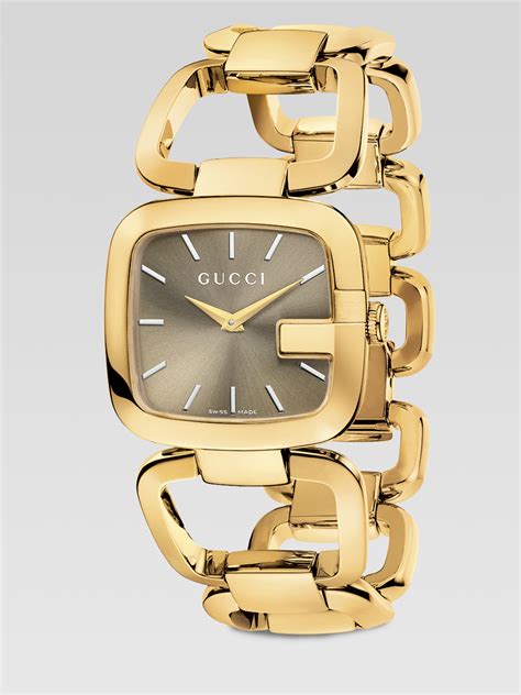 gucci gold link watch|gucci watches clearance.